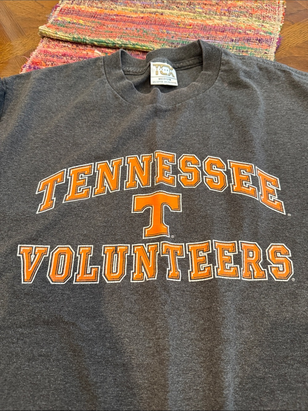 Tennessee Volunteers Charcoal Gray Short-Sleeve Tee with Orange Logo